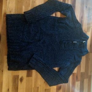 True Rock wool sweater, M, blue & black blend